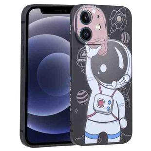 For iPhone 12 mini Spaceman Binoculars Phone Case(Black and Brown)