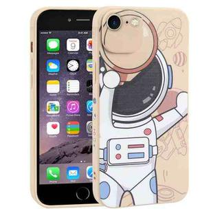 For iPhone SE 2022 / SE 2020 / 8 / 7 Spaceman Binoculars Phone Case(Beige)