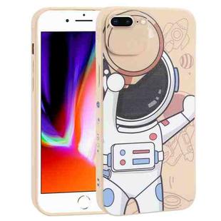 For iPhone 8 Plus / 7 Plus Spaceman Binoculars Phone Case(Beige)