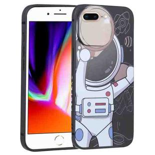 For iPhone 8 Plus / 7 Plus Spaceman Binoculars Phone Case(Black and Beige)