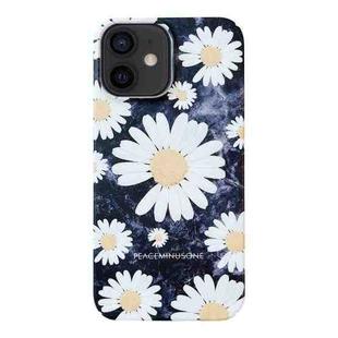 For iPhone 12 Frosted Daisy Film Phone Case(White Flower)
