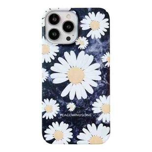 For iPhone 12 Pro Max Frosted Daisy Film Phone Case(White Flower)