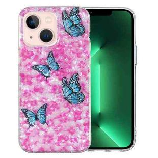 For iPhone 14 Plus IMD Shell Pattern TPU Phone Case(Colorful Butterfly)