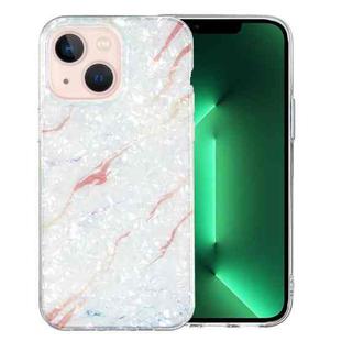 For iPhone 13 mini IMD Shell Pattern TPU Phone Case(White Marble)