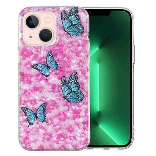 For iPhone 13 mini IMD Shell Pattern TPU Phone Case(Colorful Butterfly)