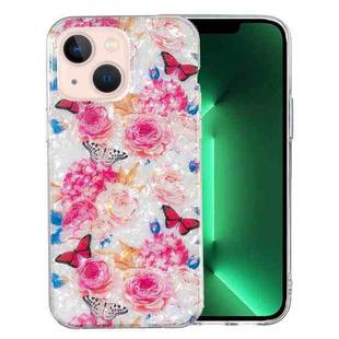 For iPhone 13 mini IMD Shell Pattern TPU Phone Case(Butterfly Flower)