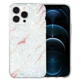 For iPhone 12 Pro Max IMD Shell Pattern TPU Phone Case(White Marble)