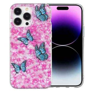 For iPhone 15 Pro Max IMD Shell Pattern TPU Phone Case(Colorful Butterfly)