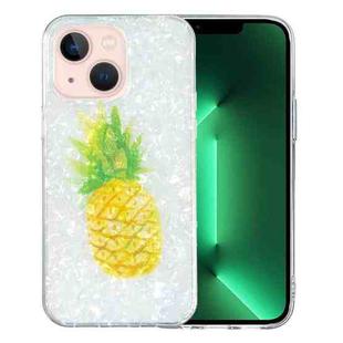 For iPhone 15 IMD Shell Pattern TPU Phone Case(Pineapple)