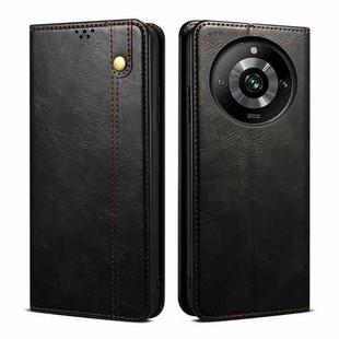 For Realme 11 Pro / 11 Pro+ Oil Wax Crazy Horse Texture Leather Phone Case(Black)