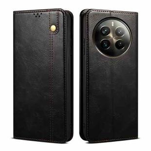 For Realme 12 Pro / 12 Pro+ Oil Wax Crazy Horse Texture Leather Phone Case(Black)
