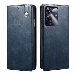 For Realme Note 60 4G / C61 4G Oil Wax Crazy Horse Texture Leather Phone Case(Blue)