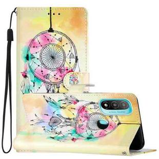 For Motorola Moto E20 /E30 /E40 Colored Drawing Leather Phone Case(Dream Catcher)