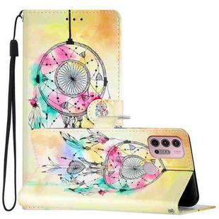 For Motorola Moto G20 Colored Drawing Leather Phone Case(Dream Catcher)