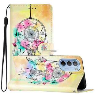For Motorola Moto G52 Colored Drawing Leather Phone Case(Dream Catcher)