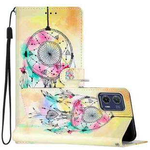 For Motorola Moto G73 Colored Drawing Leather Phone Case(Dream Catcher)