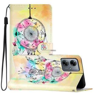 For Motorola Moto G14 Colored Drawing Leather Phone Case(Dream Catcher)