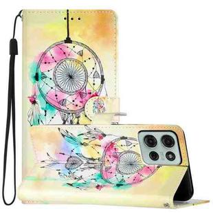 For Motorola Moto G75 5G Colored Drawing Leather Phone Case(Dream Catcher)