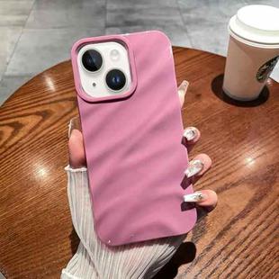 For iPhone 14 Plus Solid Color Wave Texture TPU Phone Case(Taro Purple)