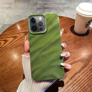 For iPhone 12 Pro Max Solid Color Wave Texture TPU Phone Case(Green)
