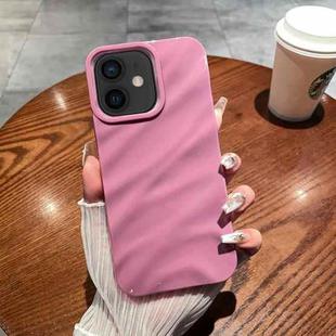 For iPhone 12 / 12 Pro Solid Color Wave Texture TPU Phone Case(Taro Purple)