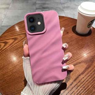 For iPhone 11 Solid Color Wave Texture TPU Phone Case(Taro Purple)