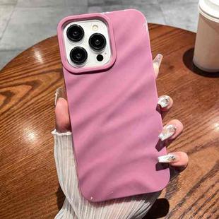 For iPhone 15 Pro Max Solid Color Wave Texture TPU Phone Case(Taro Purple)