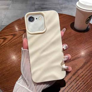 For iPhone SE 2022&2020/8/7/6 Solid Color Wave Texture TPU Phone Case(Beige)