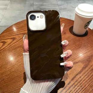 For iPhone SE 2022&2020/8/7/6 Solid Color Wave Texture TPU Phone Case(Chocolate)