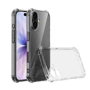 For iPhone 17 Four-Corner Shockproof Clear TPU Phone Case(Transparent)