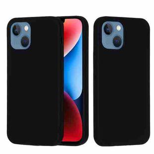 For iPhone 15 Plus Solid Color Silicone Phone Case(Black)