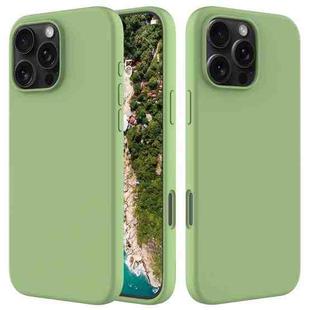 For iPhone 16 Pro Max Solid Color Silicone Phone Case(Mint Green)