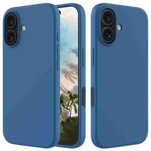 For iPhone 16 Plus Solid Color Silicone Phone Case(Cobalt Blue)