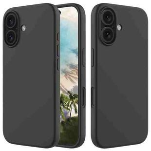 For iPhone 16 Plus Solid Color Silicone Phone Case(Black)