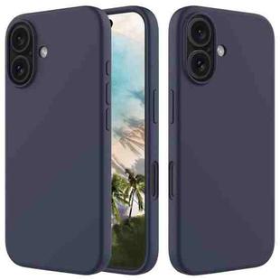 For iPhone 16 Plus Solid Color Silicone Phone Case(Midnight Blue)