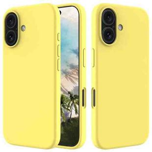 For iPhone 16 Solid Color Silicone Phone Case(Lemon Yellow)