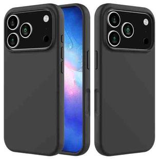 For iPhone 17 Pro Max Solid Color Silicone Phone Case(Black)