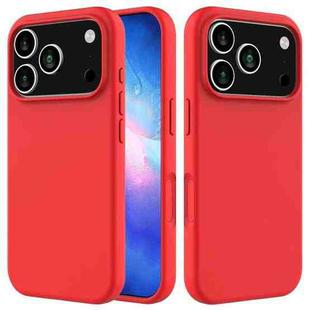 For iPhone 17 Pro Max Solid Color Silicone Phone Case(Red)
