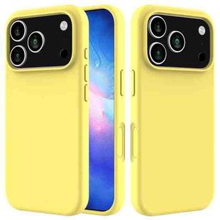 For iPhone 17 Pro Solid Color Silicone Phone Case(Lemon Yellow)