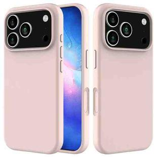 For iPhone 17 Pro Solid Color Silicone Phone Case(Sand Pink)