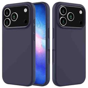 For iPhone 17 Pro Solid Color Silicone Phone Case(Midnight Blue)