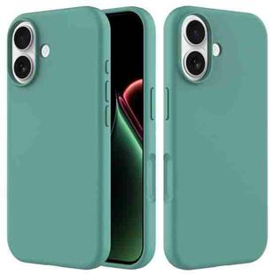 For iPhone 17 Solid Color Silicone Phone Case(Pine Needle Green)