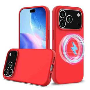 For iPhone 17 Pro Max Shockproof Silicone Magsafe Phone Case(Red)