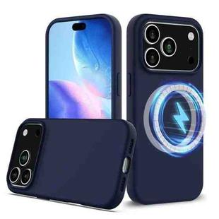 For iPhone 17 Pro Max Shockproof Silicone Magsafe Phone Case(Navy Blue)