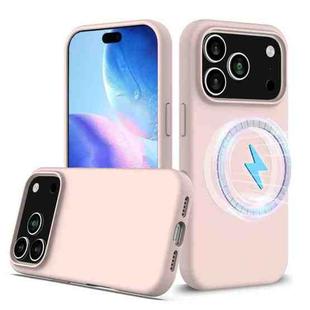 For iPhone 17 Pro Shockproof Silicone Magsafe Phone Case(Sand Pink)