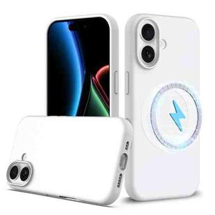 For iPhone 17 Shockproof Silicone Magsafe Phone Case(White)