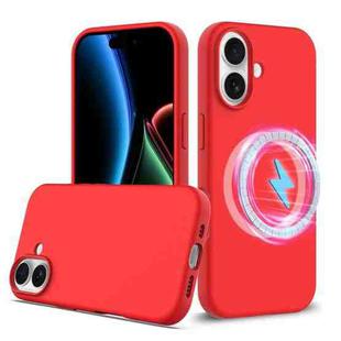 For iPhone 17 Shockproof Silicone Magsafe Phone Case(Red)