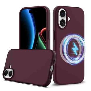 For iPhone 17 Shockproof Silicone Magsafe Phone Case(Plum Color)