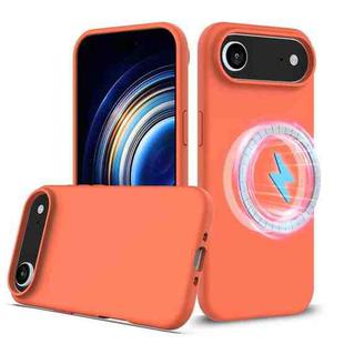For iPhone 17 Air Shockproof Silicone Magsafe Phone Case(Gold Orange)