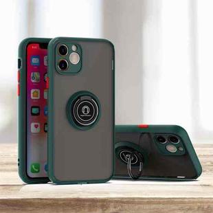 For iPhone 11 Q Shadow 1 Generation Series TPU + PC Protective Case with 360 Degrees Rotate Ring Holder(Army Green)